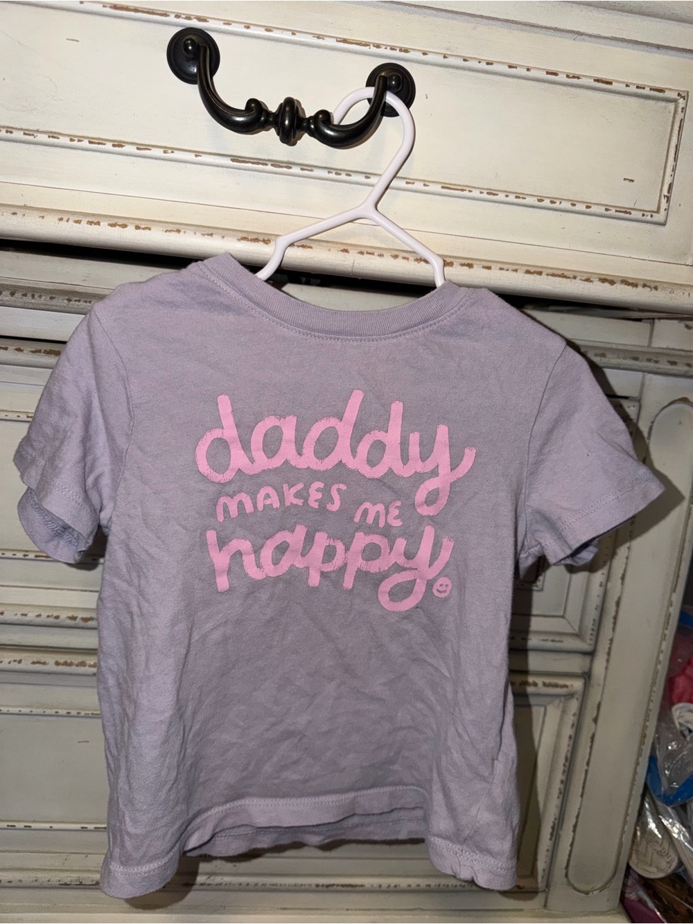 Old Navy Lavender Short Sleeve Tee with Pink Graphic